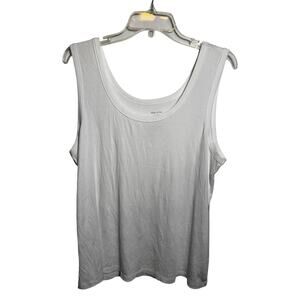 Brand New State of Day Women's 2XL XXL Bright White Tank Top Sleep Shirt Top